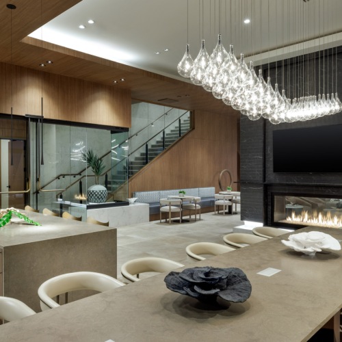 Resident lounge, featuring social seating and breathtaking 360° views of all Austin