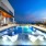 swimming pool with in-pool loungers