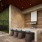 grill and dining counter at pool deck